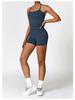 Women's European & American Style Quick-Dry Yoga Set: Tight Vest and Shorts for Outdoor Running and Fitness