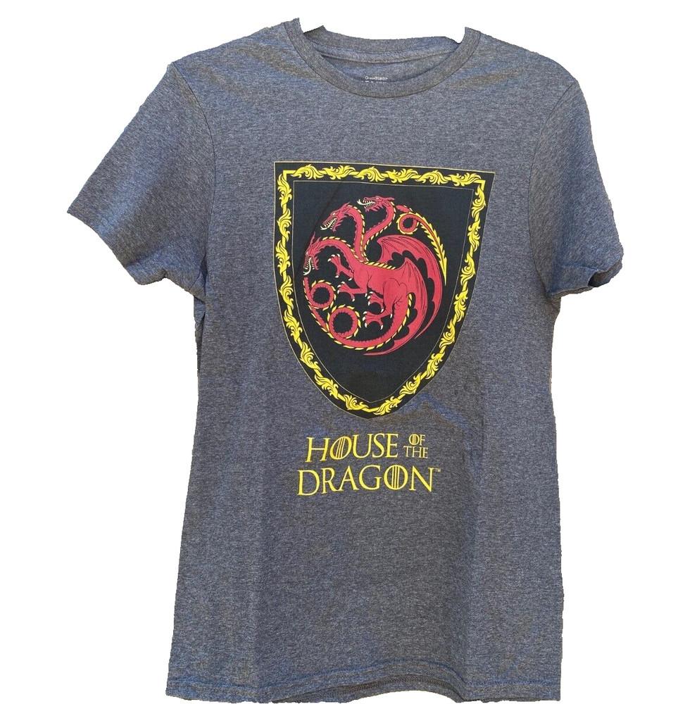 Игра Престолов, Дом Дракона, День Дракона Серая Футболка Размер Маленький UNISEX Унисекс Футболка XL