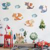 Cute Cartoon Dinosaur Wall Stickers for Kids Room Nursery Kindergarten Home Decor Self Adhesive Removable Decals