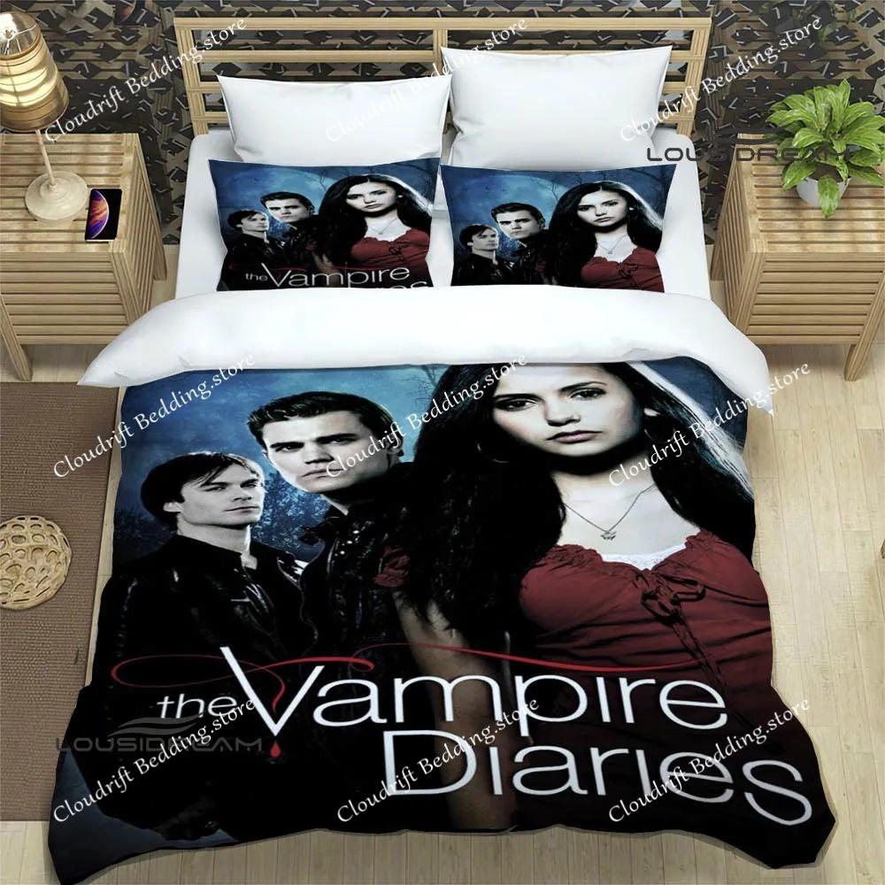 The Vampire Diaries Damon Salvatore Bedding Sets Exquisite Bed Supplies Set Duvet Cover Bed Comforter Set Bedding Birthday Gift