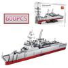 Moc 600Pcs Creative Military Arleigh Burke Class Destroyer Model Building Blocks Assembly Diy Children'S Puzzle Toy Gift