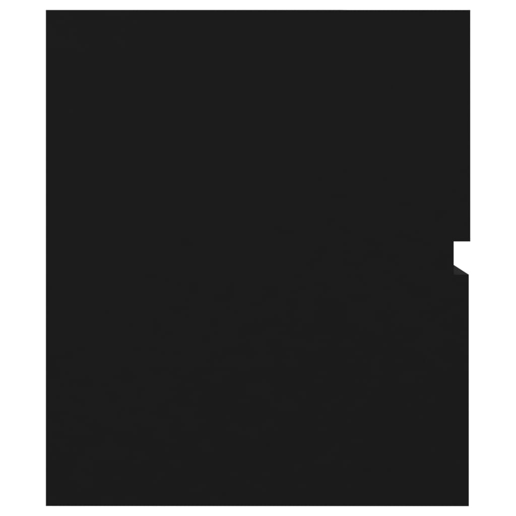 Badmöbel Waschbeckenunterschrank schwarz, 60x38,5x45 cm