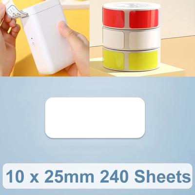 10 X 25mm 240 Sheets Thermal Printing Label Paper Stickers For NiiMbot D101 / D11