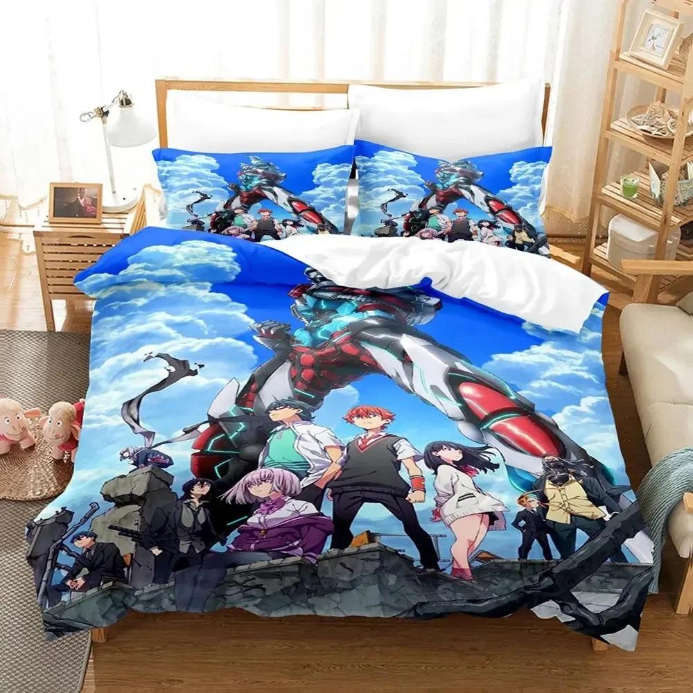 Anime SSSS.GRIDMAN Bedding Set Boys Girls Twin Queen Size Duvet Cover Pillowcase Bed Kids Adult Fashion Home TextileCustomizable