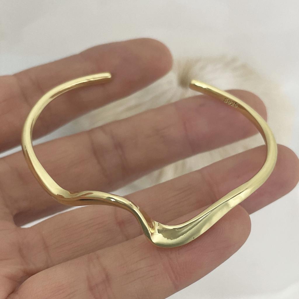 100% Massives 925 Sterling Silber Metallarmband für Damen Herren Vintage Handgefertigt Schlicht Geburtstag Geschenk S-B451