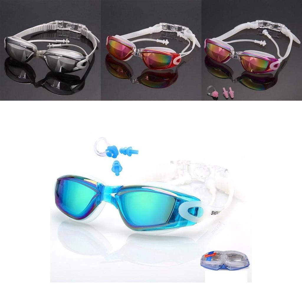 Premium Swimming Glasses Waterproof And Anti-fog Colorful Plating Small Mirror Racing Set For Crystal Clear Vision
