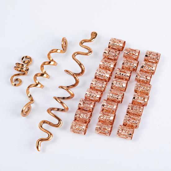 28 Stück Haarspangen Retro-Stil Lebendige Farbe Hohe Haltbarkeit Dekoratives Legierung Schmuck für Damen Haar Spiralzopf Dreadlock-Clips für Damen