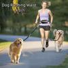 Reflective Strip Dog Running Waist Leash Retractable With Zipper Pouch Dong Walking Leash Adjustable Waist Belt Padded Handles