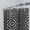 Modern Geometric Shower Curtain Zebra Print Pattern Bath Decor Waterproof 3D Effect Customizable For Bathroom Renovation Home De