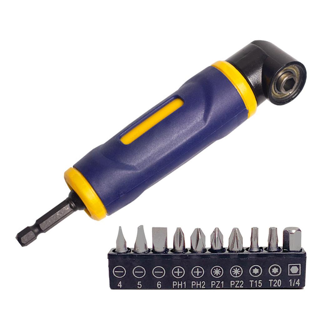 Durability Metal Plastic 90degree Drill Adapter with Magnetic Socket Offering Comfortable grip for Long Use in Repair Tasks