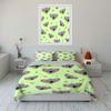 Cute Koala Pattern with Leaves Bedding Duvet Cover Set  (1*Duvet Cover 2*Pillowcases, without duvet insert)