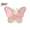 Enamel Butterfly Pin Women Brooch Sparkling Rhinestones Faux Pearl Butterflies
