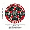 Massey Ferguson Tractor Metal Sign Vintage Farm Decor 8x8 Inch Retro Round Wall Art for Man Cave Garage Bar Pub Room