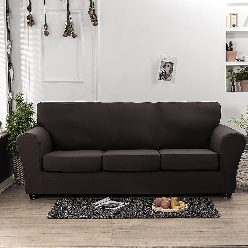 Solid Color Elastic Sofa Cover American Combination Sofa Cushion Cover Single and Double Three-person Universal All-inclusive Sofa Cover