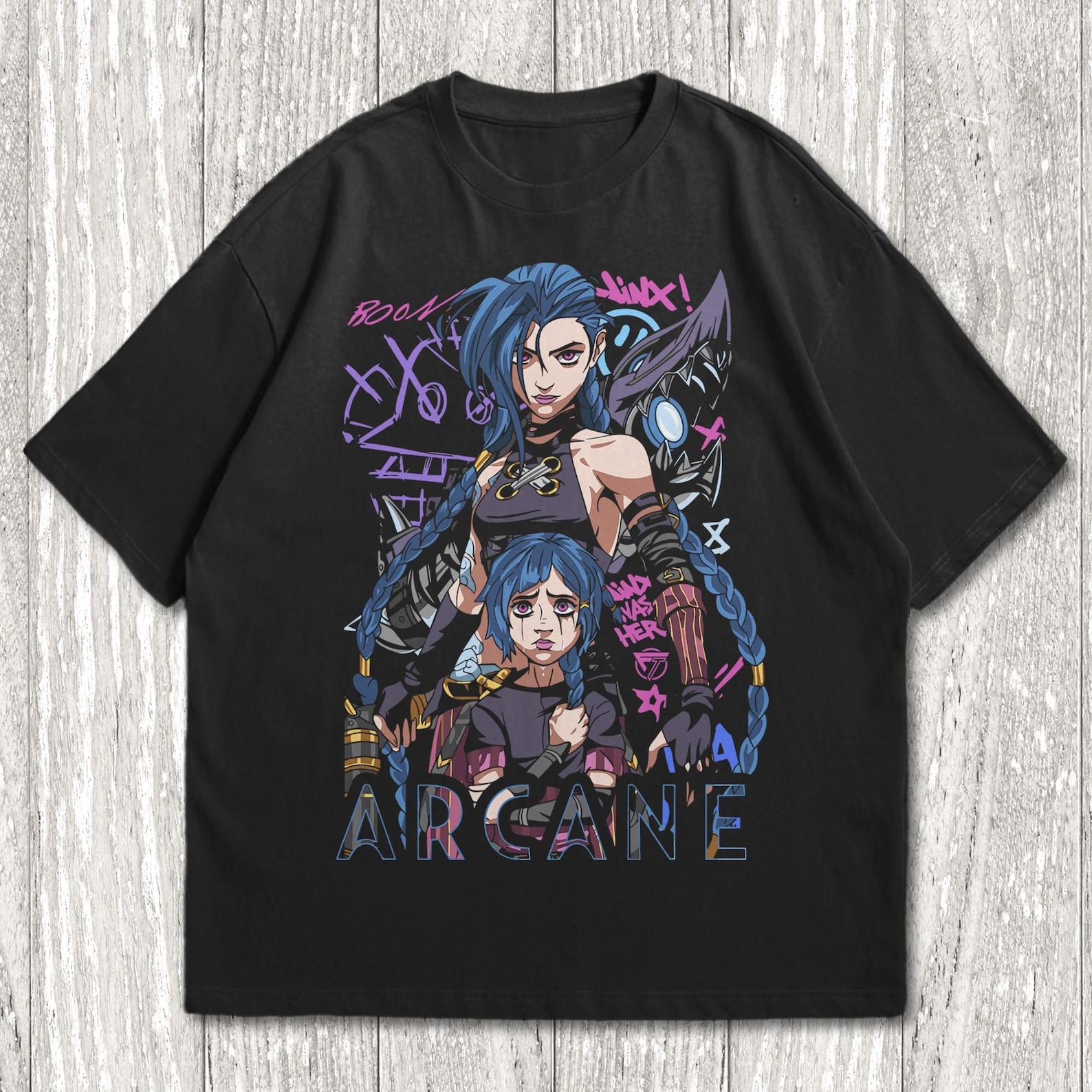 Jinx T-Shirt: League of Legends, Arcane Shirt, LOL Shirt, Gaming Shirt L