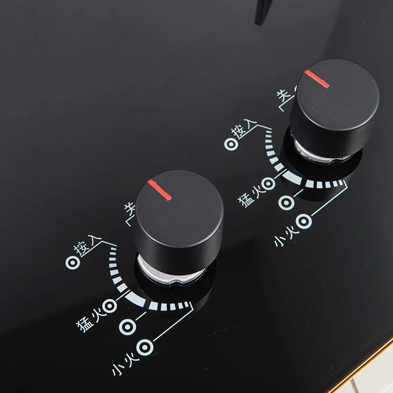 2 Stück 6MM 8MM Gasherdknöpfe Kochfeld Backofen Regelschalter Gaskocher Zubehör Baugruppe Schwarzer Knopf