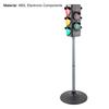 Traffic Light Toy Height Adjustable Kids Toy Educational Sound Flashing Traffic Light Model for Home
