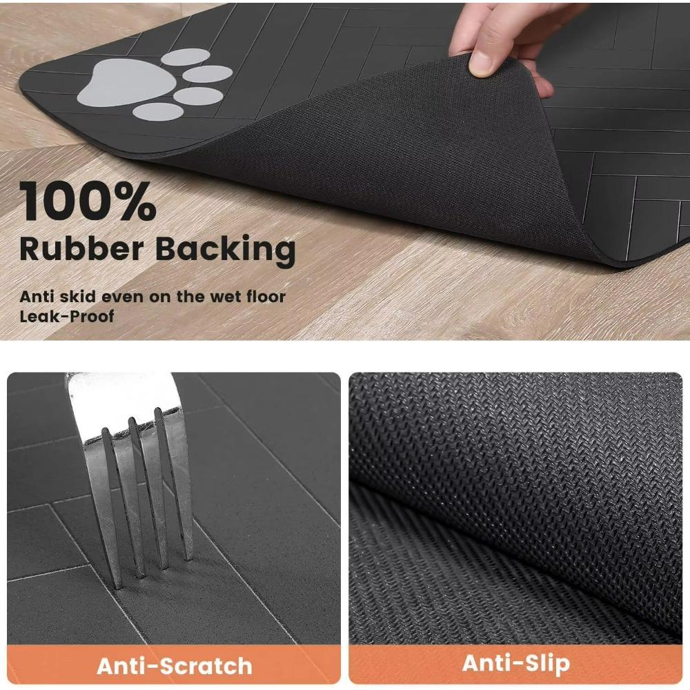 Waterproof Polymer for Dog Food, Food and Water Cap, Rubber Holder, Absorbent, Anti-skid, Durable, Easy To Clean, Pet Food Polymers