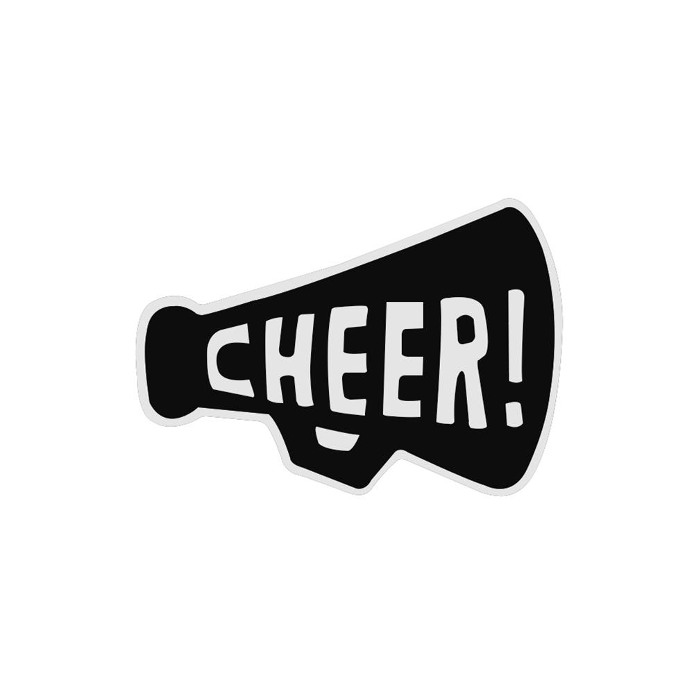 

Creative Word CHEER Trumpet Brooches Cheer up Enamel Pins for Athletes Backpack Cloth Lapel Badge Match Gifts Decoration Jewelry чорний