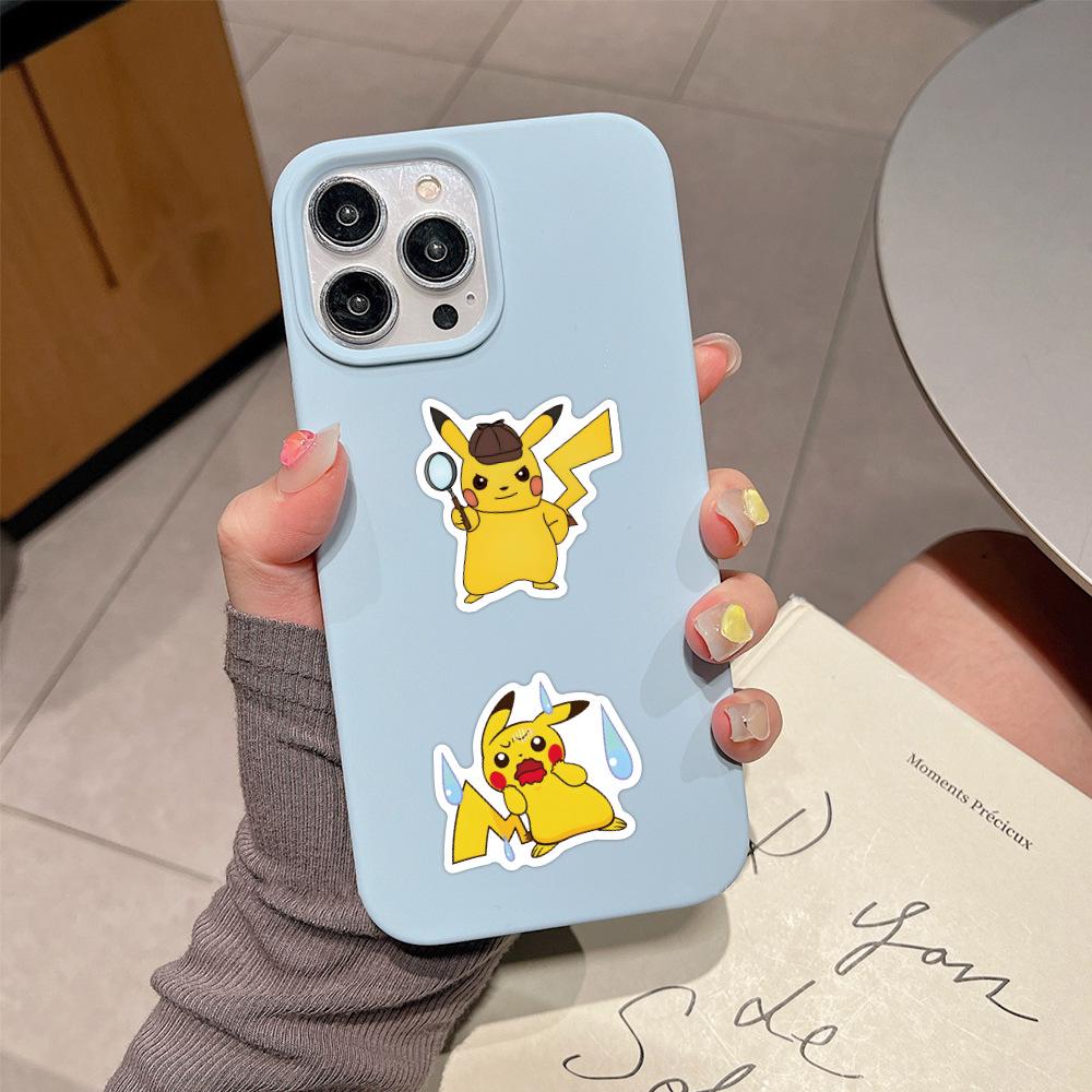 60-Piece Cartoon Pikachu Graffiti Sticker Set for DIY Decoration – Perfect for Water Bottles and Luggage Cases