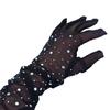 Crystal Transparent Long Gloves Bride Wedding Gloves Women Driving Gloves Sun Protection Mittens