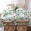 Hand Drawn Leaves Plants Tablecloth Holiday Dining Table Decor Table Cover Rectangular Wedding Decoration Tablecloth