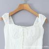 French Niche White Romantic Lace-up Embroidered Suspender Vest A-word Short Skirt Women's Waist Cake Dress