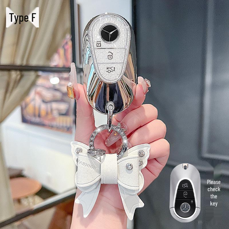 Mercedes-Benz Key Case for E300L/E260/C260L 2025 Model with Buckle, GLC300L Cover & S-Class Car Buckle