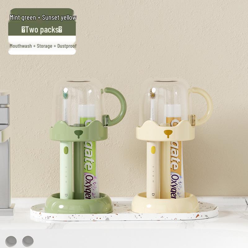 Mold-Proof Toothbrush Holder & Washbasin: Cute, Food-Grade Student Dormitory Cup with Drainage