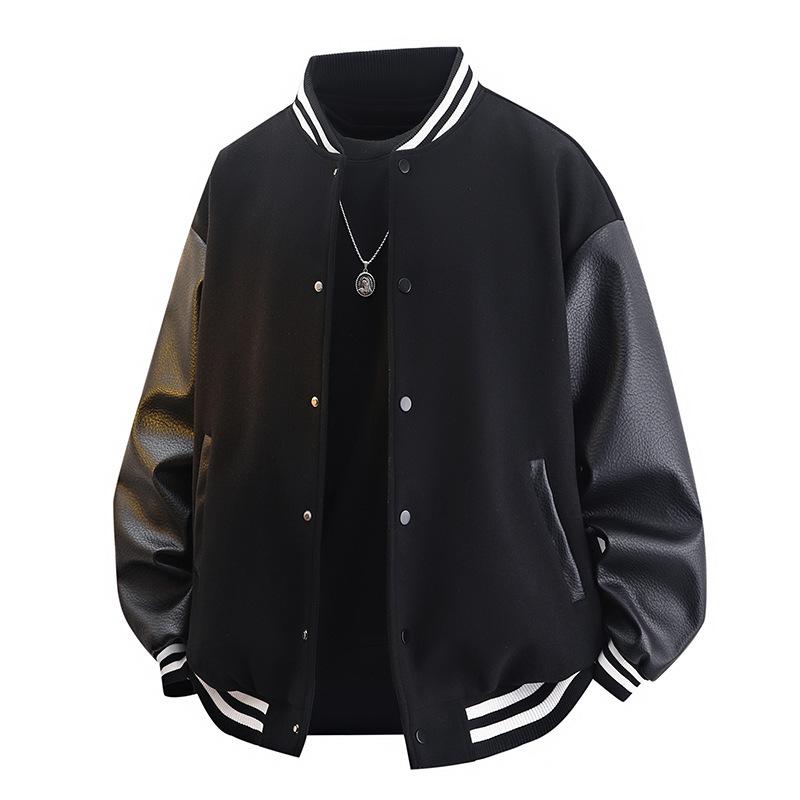 Retro Baseball Collar Baseball Uniform Street Loose Jacket