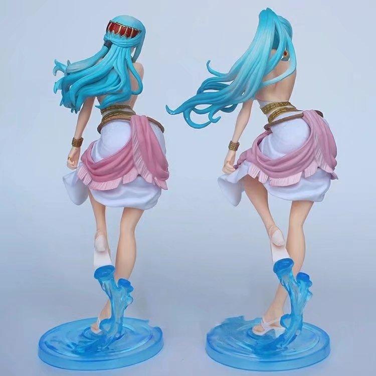 Girl Nefeltari Vivi Princess Blue Long Haired Dress Ver. PVC Action Figures  Vivi Nami Luffy Collectibles Model Toys