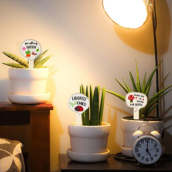 20 Pcs Wooden Plant Tags Rustic Plant Labels 20 Styles Gardening Markers Tags for Potted Plants Planter Flower Bed