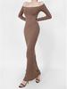 Women's One-Shoulder Off-the-Shoulder Fishtail Long Dress