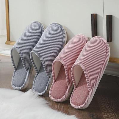 Non-Slip Cotton Slippers: Indoor Cozy Footwear for Couples In Autumn and Winter