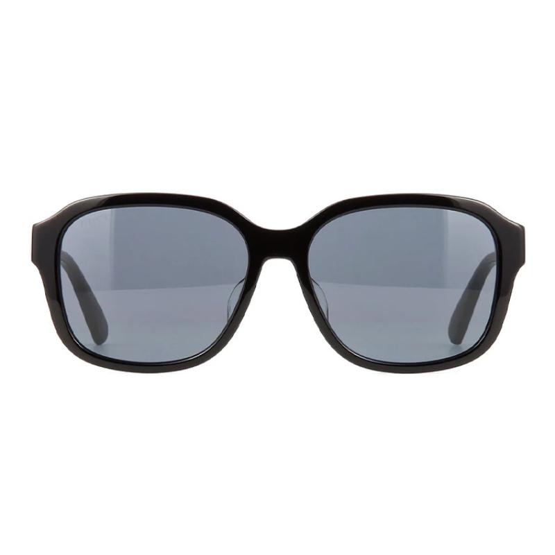 GUCCI Engraved Letters on Temples Square Sunglasses Men's Black