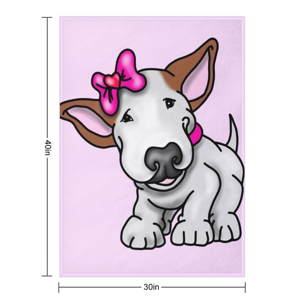 Bow Bullterrier Throw Blanket funny gift Luxury Thicken for babies heavy to sleep Blankets