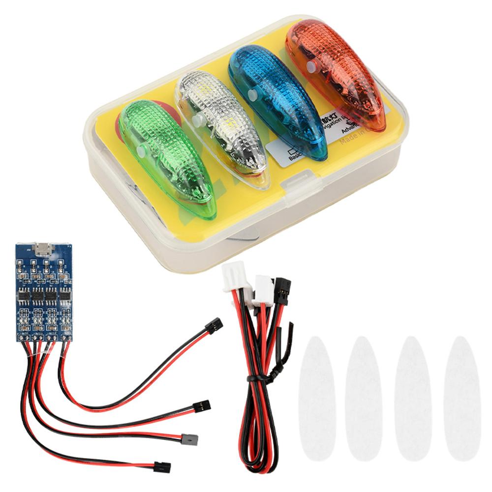 Wireless LED Navigation Light Module for RC Aircraft Drones - Night Flight Safety Flash Light for Fixed Wing FPV Drone Toys