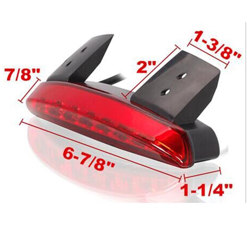 Brake Tail Light LED License Plate Motorcycle Fit for Bobber Cafe Racer Clubman Road  Touring Sportster XL 883 1200 Cafe