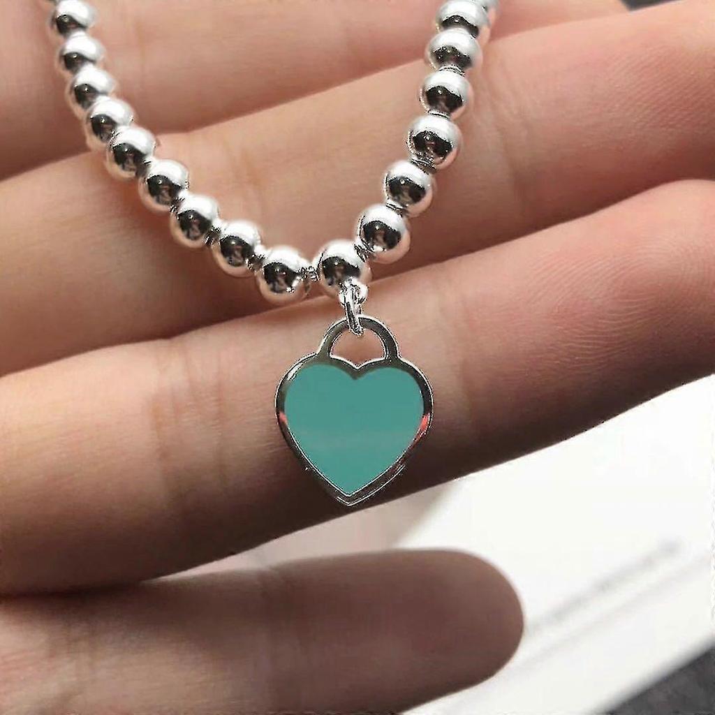 Classic Heart-shaped Ladies' Enamel Bead Bracelet With European And American Popular Women's Holiday Gifts