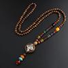 Party Jewelry Long Sweater Chain Buddhist Jewelry Accessories Women Necklace Wooden Bead Necklace