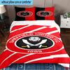 3PCS Global Football Club Sheff Bedding Set,Including 1pc Duvet Cover And 2pcs Pillowcases Perfect for Bedroom, Dormitory, Fan Christmas gift