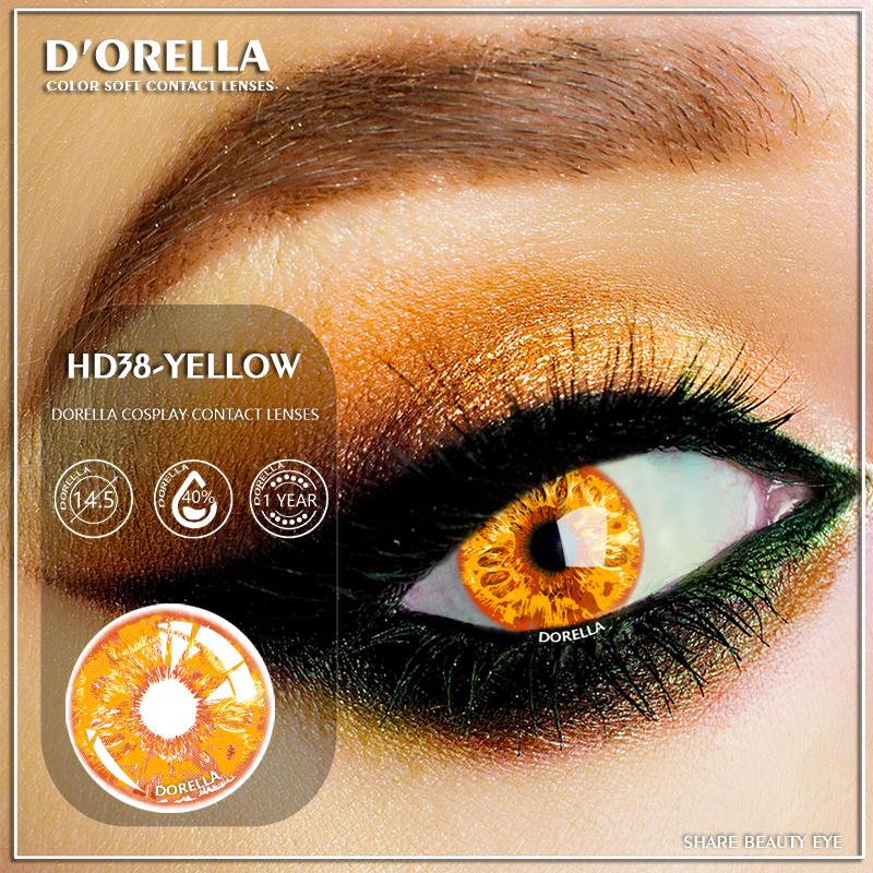 D'ORELLA 1 Paar DINOSAUR Eye Cosplay weiche Kontaktlinsen für Augen Halloween Crazy Contacts Cosmetic Contactlen