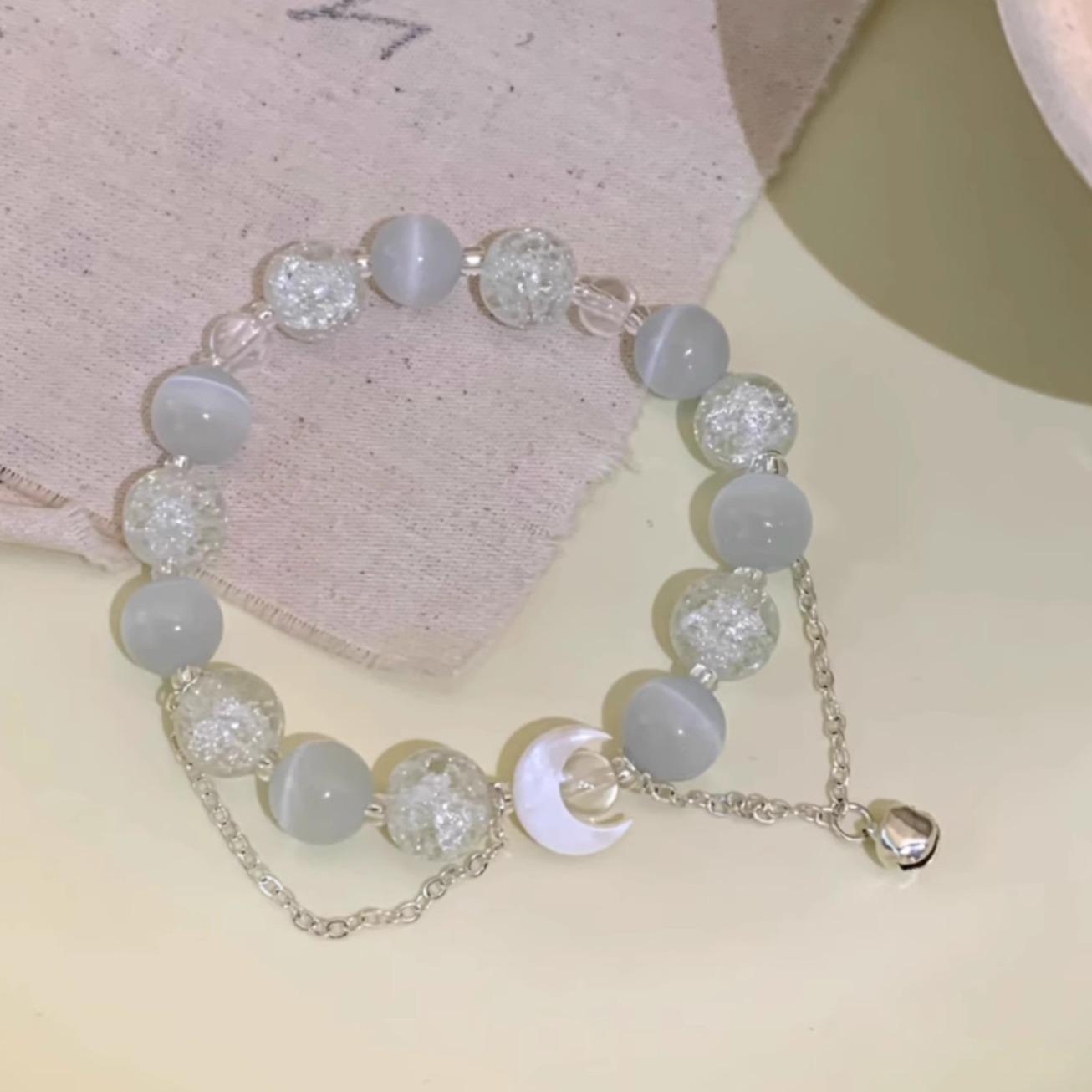 

Женский браслет с лунным колокольчиком из кошачьего глаза: Элегантные китайские бабочки из бисера для подруг