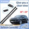 Auto-Scheibenwischerblätter für Porsche Cayenne MK3 Body Kit E3 9YA 9YB -2025 Langlebige Leise Windschutzscheiben-Wischer Zubehör