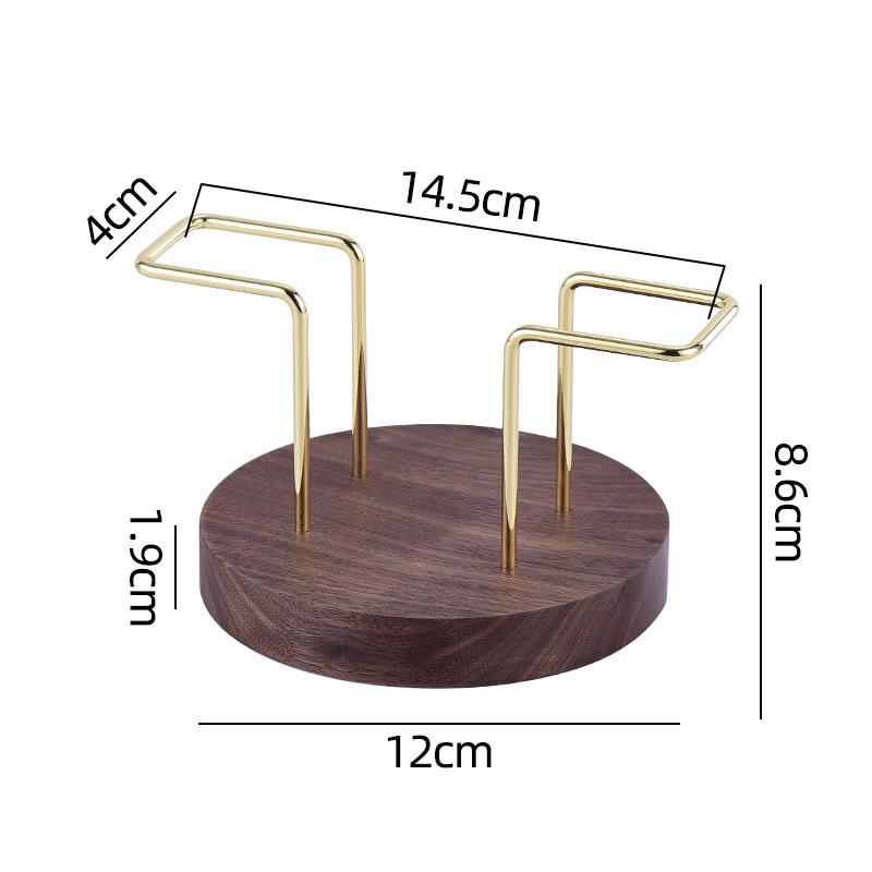 

Walnut Wood Napkin Holder - Round & Square Solid Wood Stand for Dining Table