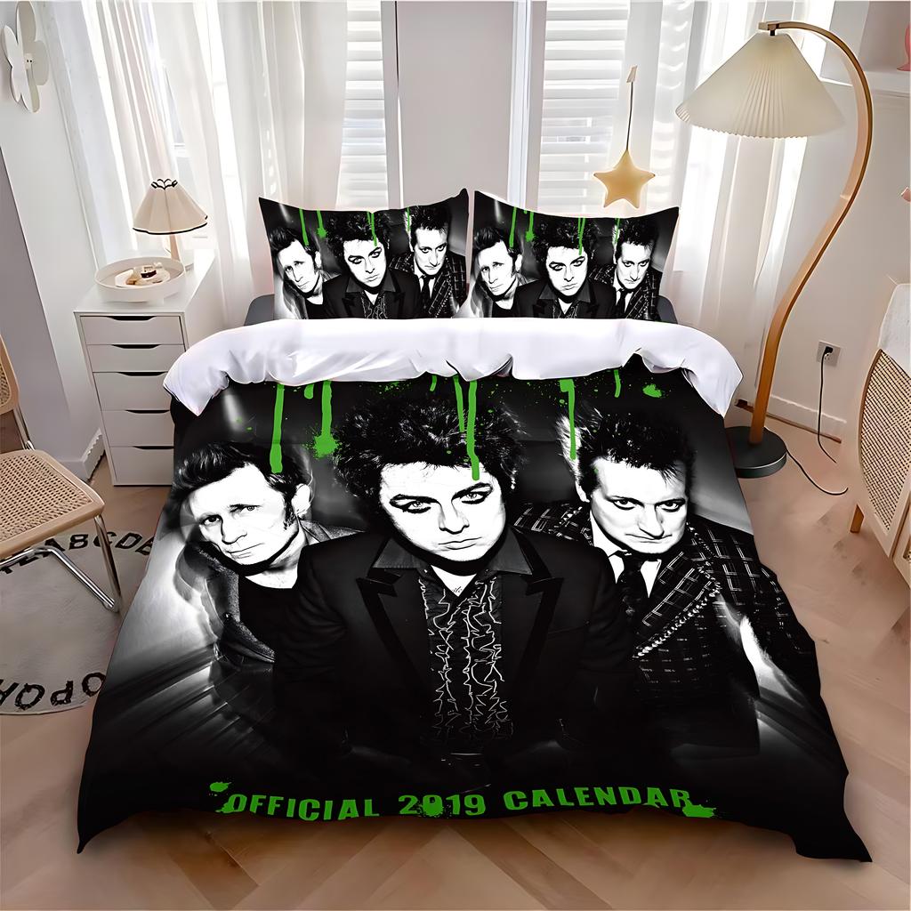 New Duvet Cover Pillowcase Bedding Set Rock Band G-Greendays Adult Boy Girl Bedroom Decoration Children Single Double Large Size