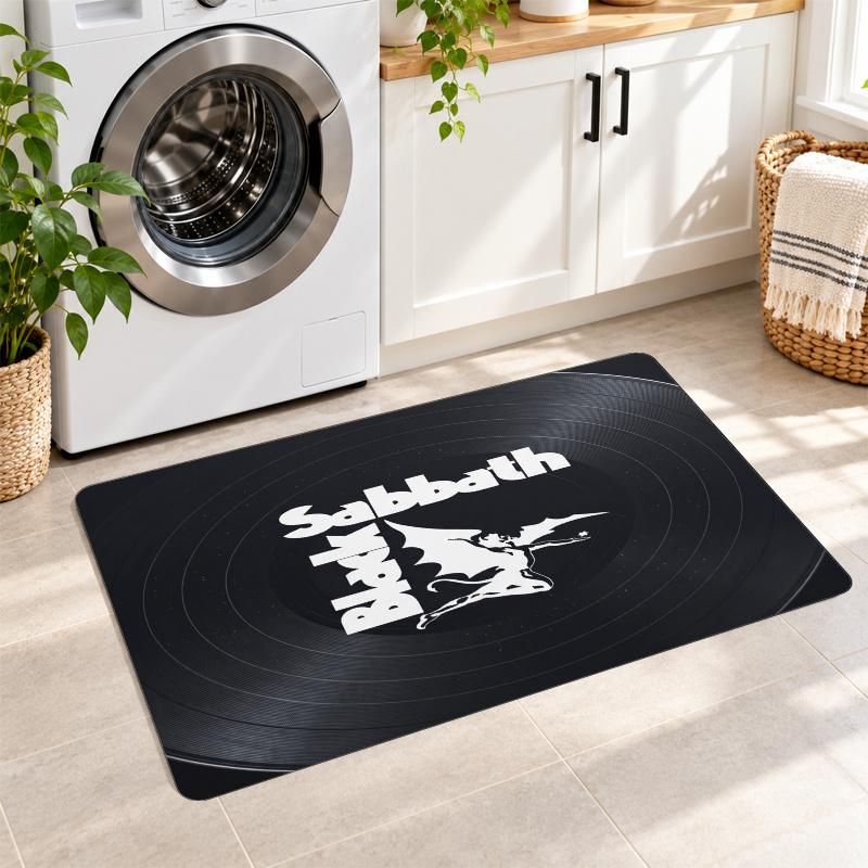 Flannel Kitchen Mat Led Zeppelin Soft Area Rug Non Slip Floor Carpet Home Decoration
