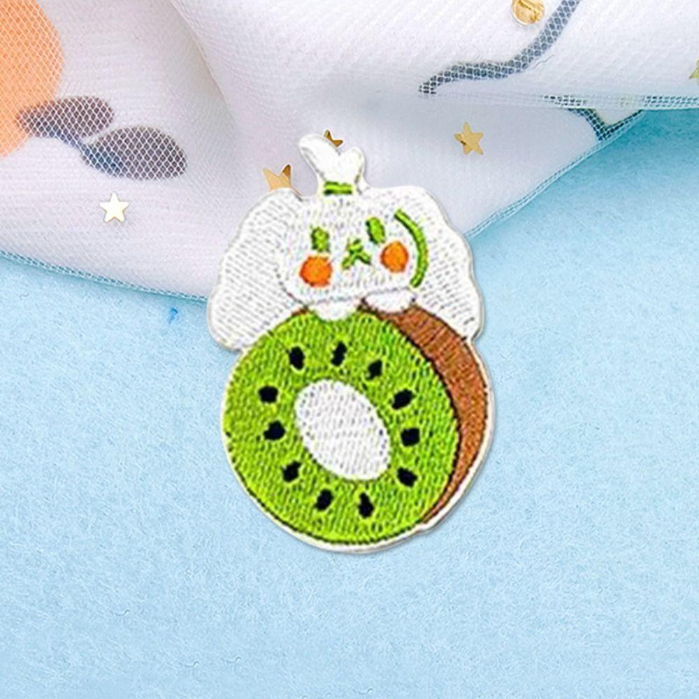 8PCS Self-adhesive Clothing Patch Fruits Clothes Appliques Phone Case Embroidered Patch  Sewing
