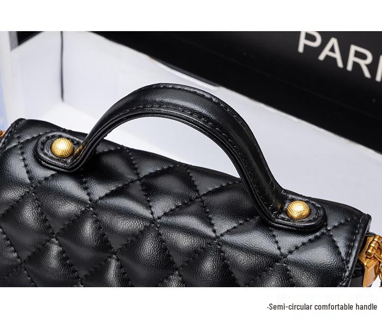 Argyle Dámská trendy crossbody kabelka - Módní, ležérní, všestranná čtvercová taška přes rameno se zámkem