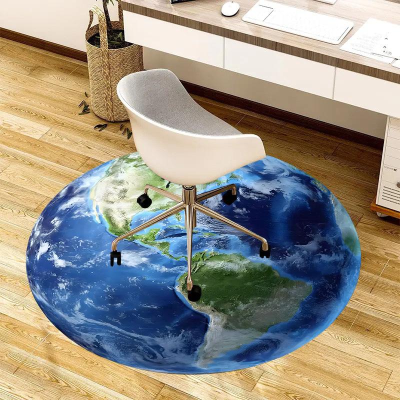 1pc Office Carpet Chair Mats Earth from Space: Americas Perfect for Decorating Office Chairs, Living Rooms, Or Bedrooms
